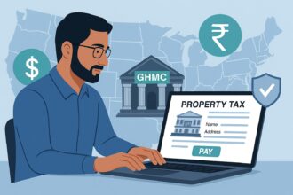 how to pay GHMC property tax online from USA